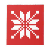 Xmas Snowflake-kerstpatroon Notitieblok (Voorkant)
