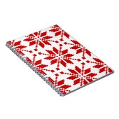Xmas Snowflake-kerstpatroon Notitieboek (Rechterzijde)