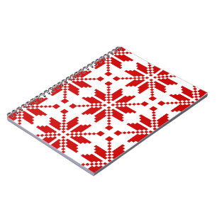 Xmas Snowflake-kerstpatroon Notitieboek