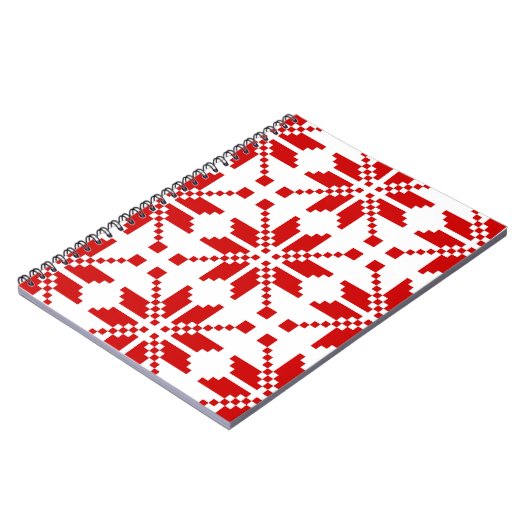 Xmas Snowflake-kerstpatroon Notitieboek (Linkerzijde)