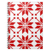 Xmas Snowflake-kerstpatroon Notitieboek (Voorkant)