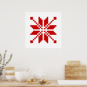 Xmas Snowflake-kerstpatroon Poster (Keuken)