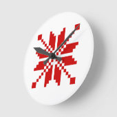 Xmas Snowflake-kerstpatroon Ronde Klok (Hoek)