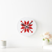 Xmas Snowflake-kerstpatroon Ronde Klok (Huis)