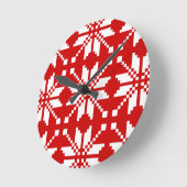 Xmas Snowflake-kerstpatroon Ronde Klok (Hoek)
