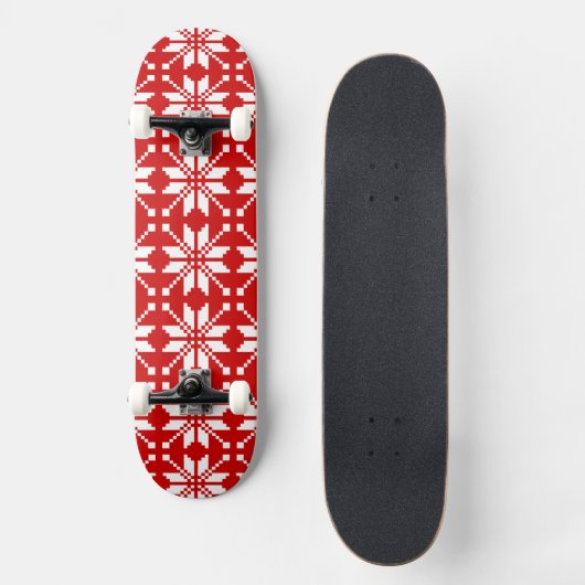 Xmas Snowflake-kerstpatroon Skateboard (Voorkant)
