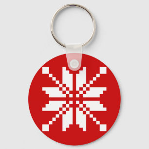 Xmas Snowflake-kerstpatroon Sleutelhanger