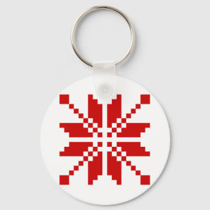 Xmas Snowflake-kerstpatroon Sleutelhanger