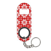 Xmas Snowflake-kerstpatroon Sleutelhanger Flessenopener (Achterkant)