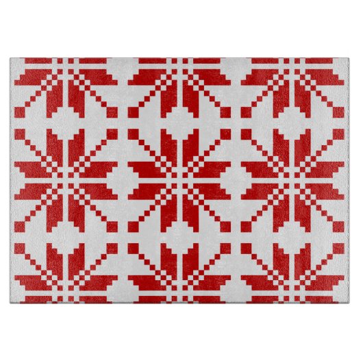 Xmas Snowflake-kerstpatroon Snijplank (Voorkant)