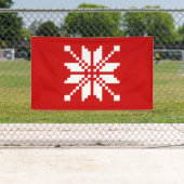 Xmas Snowflake-kerstpatroon Spandoek (Insitu)