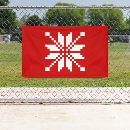 Xmas Snowflake-kerstpatroon Spandoek (Insitu)
