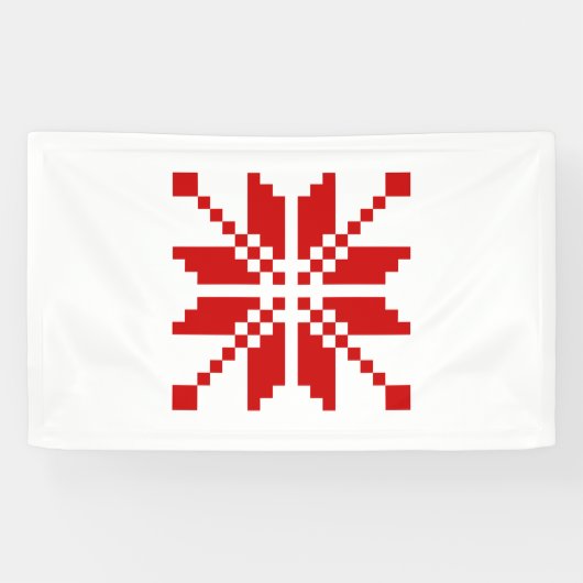 Xmas Snowflake-kerstpatroon Spandoek (Horizontaal)