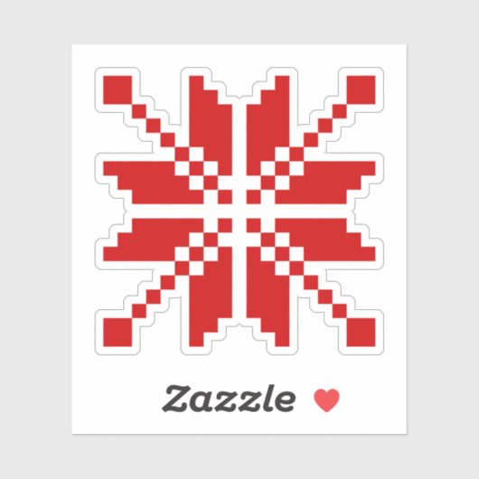 Xmas Snowflake-kerstpatroon Sticker (Vel)