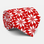 Xmas Snowflake-kerstpatroon Stropdas (Opgerold)