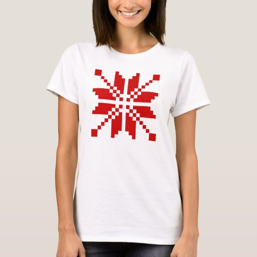 Xmas Snowflake-kerstpatroon T-shirt (Voorkant)