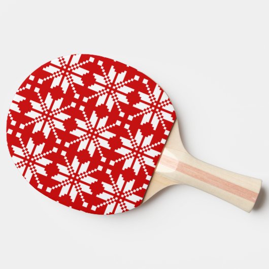 Xmas Snowflake-kerstpatroon Tafeltennisbatje (Zijkant)