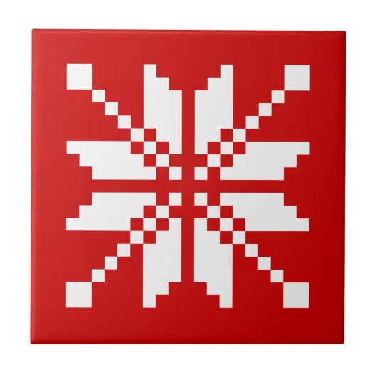 Xmas Snowflake-kerstpatroon Tegeltje (Voorkant)