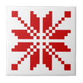 Xmas Snowflake-kerstpatroon Tegeltje (Voorkant)