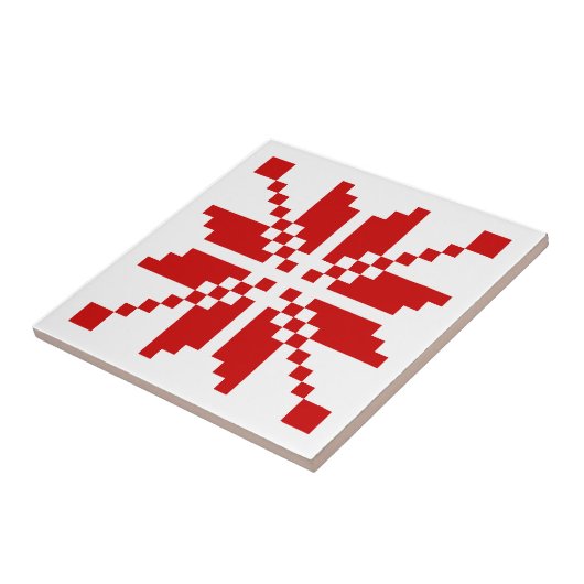 Xmas Snowflake-kerstpatroon Tegeltje (Zijkant)