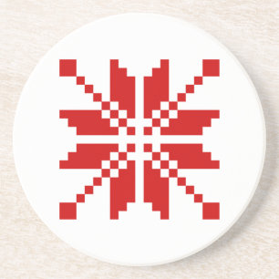 Xmas Snowflake-kerstpatroon Zandsteen Onderzetter