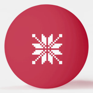 Xmas Snowflake-kerstpatroonpan Ping-Pong Ball