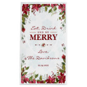 Xmas Snowflakes Poinsettia Eet Drink & wees vrolij Klein Cadeauzakje (Voorkant)