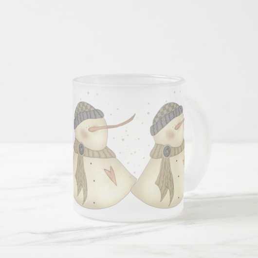 Xmas Snowmans Heart Mok (Voorkant rechts)