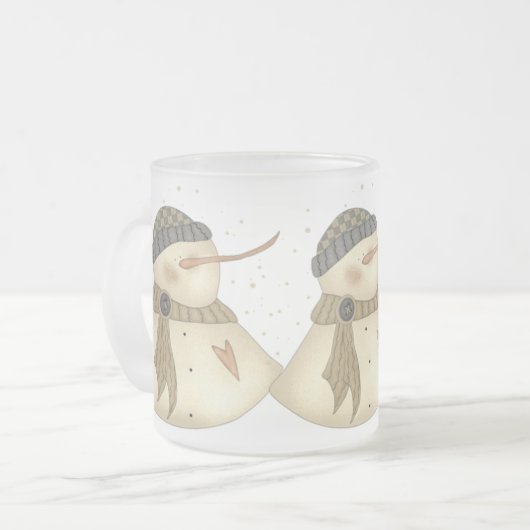 Xmas Snowmans Heart Mok (Voorkant links)