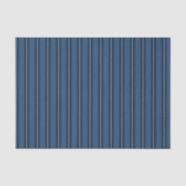 Xmas Snowy Triple Blue Vertical Stripes Tissuepapier