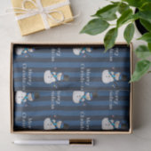 Xmas Snowy Vertical Striped Snowman Tissuepapier (Geschenk)