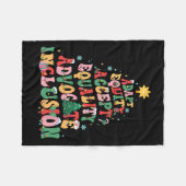 Xmas Speciaal Onderwijs Leraar Grappige Speedleraa Fleece Deken (Voorkant (Horizontaal))