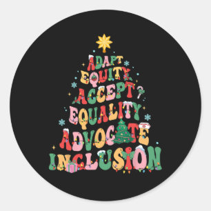 Xmas Speciaal Onderwijs Leraar Grappige Speedleraa Ronde Sticker