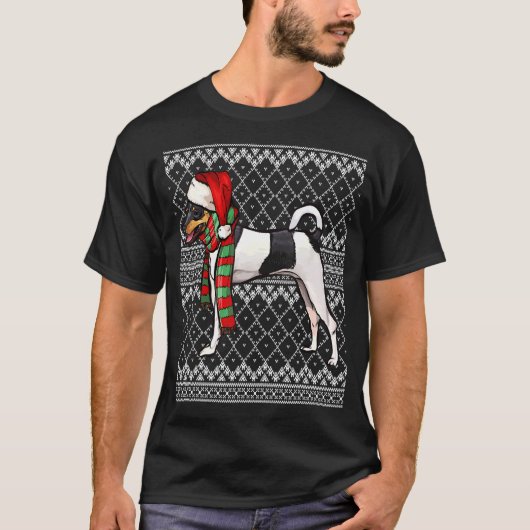 Xmas Speelgoed Fox Terrier Santa Claus Pet Ugly Ch T-shirt (Voorkant)