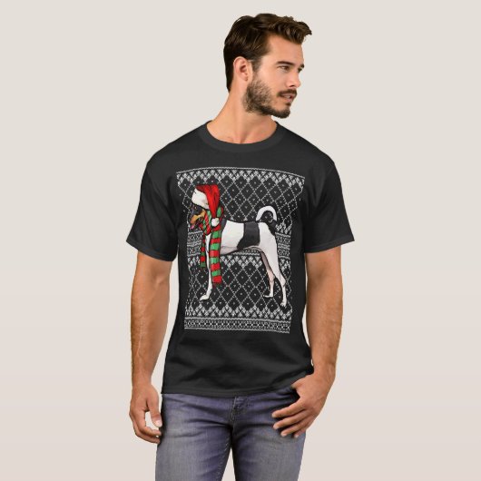 Xmas Speelgoed Fox Terrier Santa Claus Pet Ugly Ch T-shirt (Voorkant volledig)