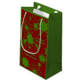 Xmas Splash Gift Bag Klein Cadeauzakje (Achterkant Gekanteld)