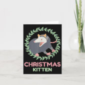 Xmas Ssum Kitten - Creepy Cute Pastel Goth Christm Kaart (Voorkant)