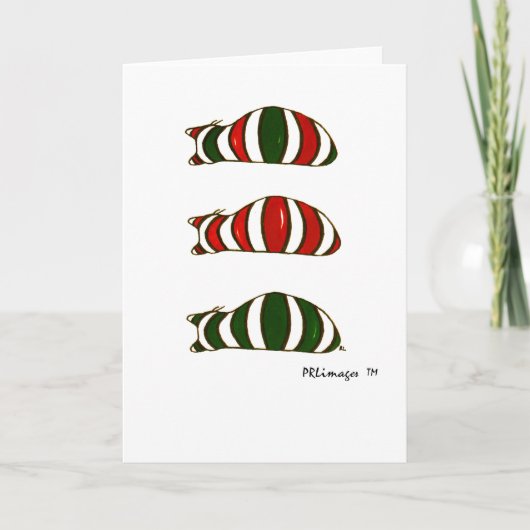 Xmas Stacking Cats Kaart (Voorkant)