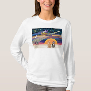 Xmas Star - Bruine en Oranje Tabby katten (twee) T-shirt