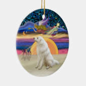 Xmas Star - Kuvasz #2 Keramisch Ornament (Rechts)