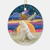 Xmas Star - Kuvasz #2 Keramisch Ornament (Links)
