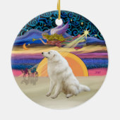 Xmas Star - Kuvasz #2 Keramisch Ornament (Achterkant)