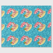 xmas strand santa claus cadeaupapier (Vlak)