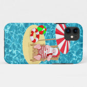 xmas strand santa claus Case-Mate iPhone case (Achterkant (horizontaal))