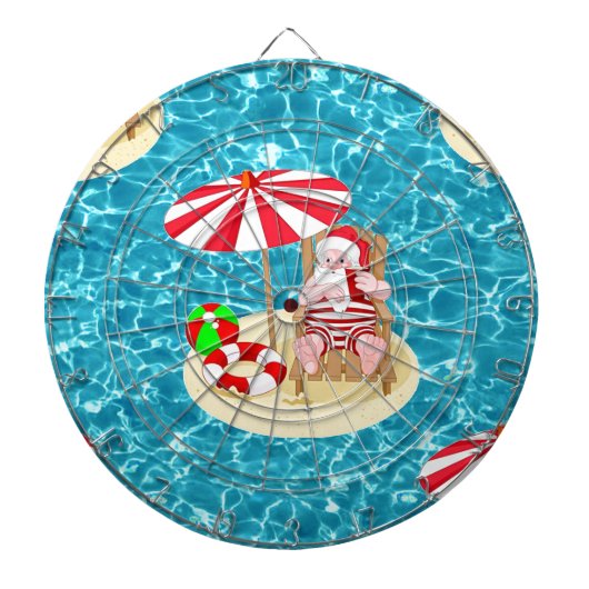 xmas strand santa claus dartbord (Voorkant)