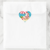 xmas strand santa claus hart sticker (Tas)