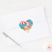 xmas strand santa claus hart sticker (Envelop)