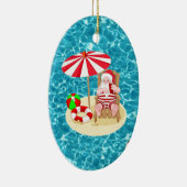 xmas strand santa claus keramisch ornament (Rechts)