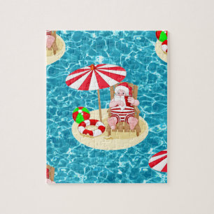 xmas strand santa claus legpuzzel