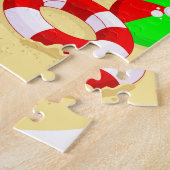xmas strand santa claus legpuzzel (Zijkant)